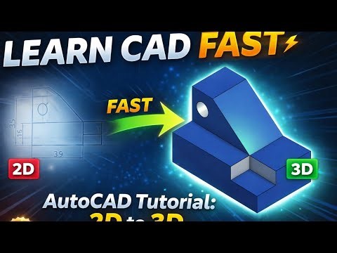 Learn AutoCAD FAST 🚀 | 2D to 3D Tutorial for Beginners (Step-by-Step)
