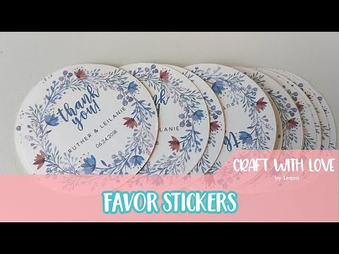 How to make Favor Box Stickers with Cricut Design Space | Craft with Love