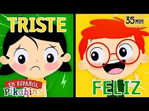 ¿Triste o Feliz? 😀😢 Las Emociones! | Caricaturas | Pikabins Canciones Infantiles Educativas