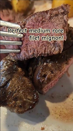 Filet Mignon Perfect medium rare! #filetmignon #steak #foodie #homecooked