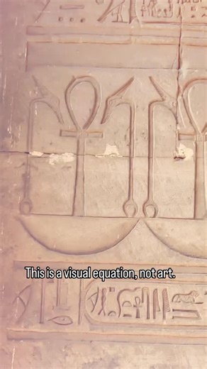 Unlock Egypt Tours on Instagram: "This is not decorative art. It is a visual equation. Ancient Egyptian symbols expressed balance, continuity, and order. Walls like this explained how the world was meant to function, not through words, but through form. #UnlockEgyptTours #AncientEgypt #EgyptianSymbols #SacredGeometry #HiddenHistory AncientWisdom Archaeology EgyptTravel CulturalHeritage"