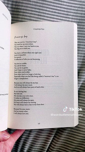 Heartfelt Poem for 'Mummy's Boys' | Mother On Poetry Book