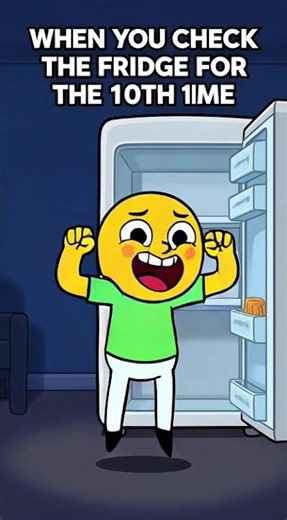 “Checking the Fridge Again and Again 😂 | Relatable Animation #shorts”