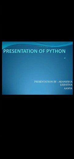 presentation of python program code and output