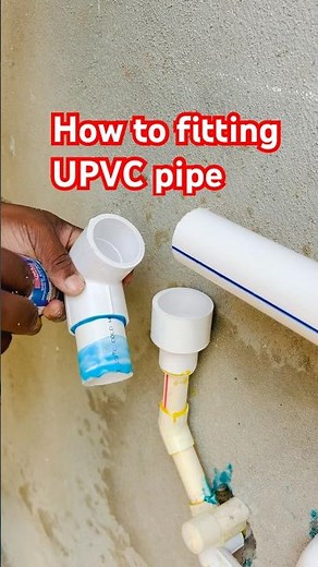 How to fitting UPVC pipe #plumbingwork ￼ #viral video ￼