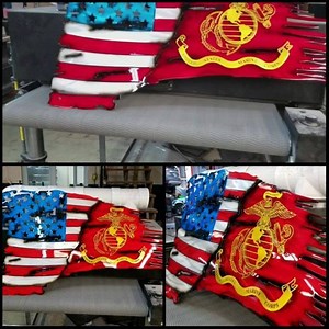 12K views · 639 reactions | Finally finished up this custom mixed USMC tattered flag. Looks killer! Contact us for any custom items https://advancedmetalart.com/products/split-tattered-and-torn-and-burnt-american-flag-and-military-flagsmc #flag #istand #metalart | Advanced Metal Art | Facebook