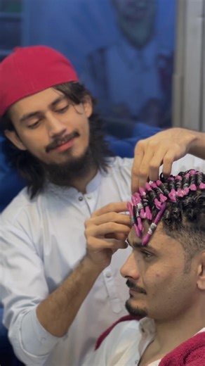 Hair perming tutorial wait for final look #curlyhairtutorial #perming #trendinghairstyle #gasaloon