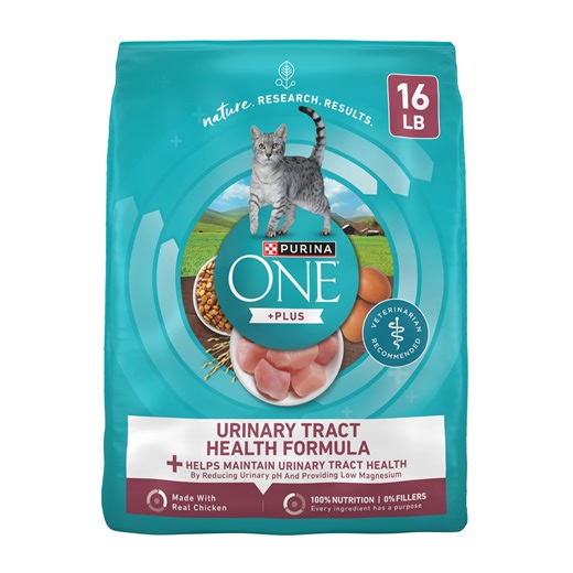 Purina ONE Plus, Urinary Tract Health Formula Dry Cat Food, Chicken, 16 lb Bag