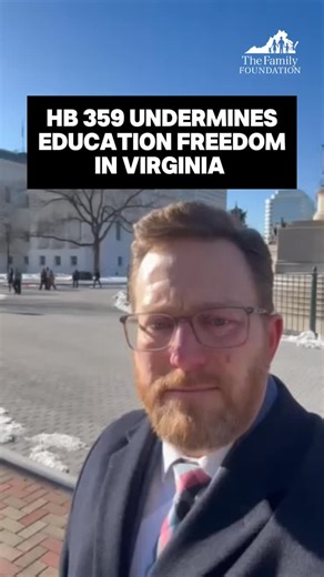 🚨 EDUCATION FREEDOM UNDER THREAT IN VIRGINIA 🚨 House Bill 359 could force private schools to follow public-school mandates — from SOL testing to state oversight — simply for helping ONE student with tuition assistance. ⚠️ Expands government control over private and Christian schools 📚 Undermines school choice for low-income families ⛪ Raises serious concerns for religious liberty and parental freedom Families deserve options that align with their values — not one-size-fits-all policies. 📢 Co