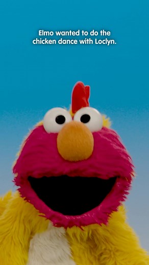 Why did Elmo cross the road? to do the chicken dance of course! #GiftOfGiggles #Elmo #SesameStreet #ChickenDance
