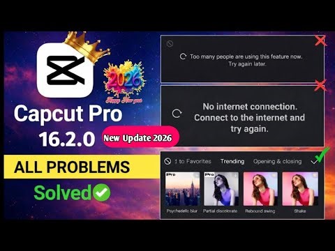CapCut Too Many People Using This Feature | Capcut No Internet Connection Problem Solved 2026 ✅