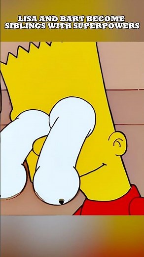 Lisa and Bart become siblings with superpowers. #simpsons #funny