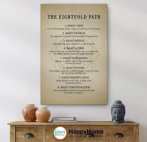 Buddhist the Eightfold Path Wall Art Spiritual Print Art Motivational Quotes Eightfold Path Definition Art Wall Decor -P699 - Etsy