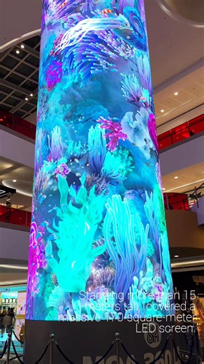 "The first and largest, 360-degree cylindrical LED display in the Philippines is the MOA 360 LED, located at the SM Mall of Asia (MOA) in Pasay City. Showcasing the "Wonders of the Sea," featuring marine life. #MOA360led #ExperienceMOA #MOAExclusive | Ni Mel TV