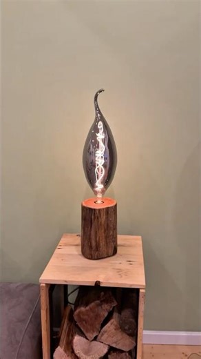 Flammen-Lampe 🔥 #sicherheit #lampe #diy #handcraft #home #woodworking #holz #holzlampe