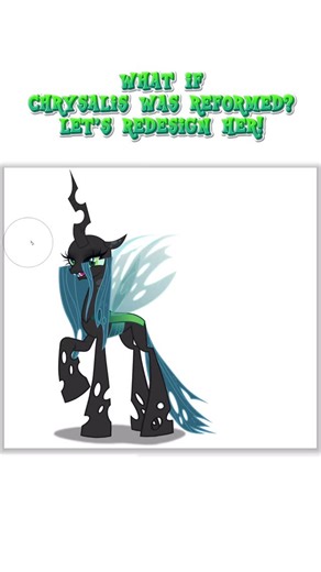 Geovana Almeida | Chrysalis reformed redesign choose by wheel 💚 #mylittlepony #mlp #mlpart #mlpredesign #mlpchrysalis | Instagram
