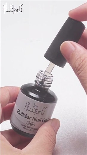 Clear Builder Nail Gel for Nail Extensions | Soak Off UV LED Hard Gel #nailart #nails #nailgelart