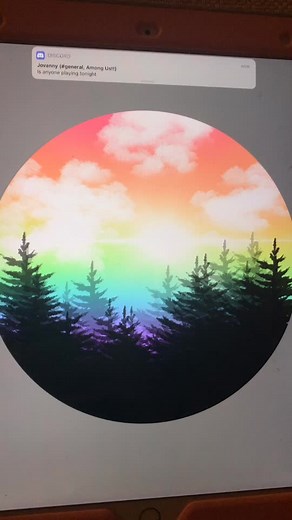 Making a pastel rainbow sky landscape! i rlly like how this turned out! hbu? #fyp #procreate #procreateapp #magicalrealism #imissyou