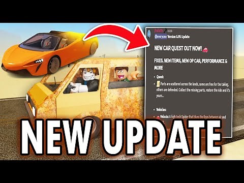A Dusty Trip NEW CAR QUEST UPDATE (HOW TO GET VELOCIS, CODES, WHISTLE, LASER POINTER + MORE) Roblox