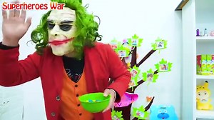 Superhero War Funny Spiderman, Frozen Elsa, Joker vs Spidergirl POO COLORED BALL Prank | Superheroes War