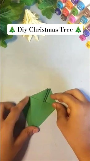 Diy Christmas Tree 🎄🧑‍🎄 Last Minute Paper Craft 🌟 #shorts #christmas #diy #papercrafttutorial #paper