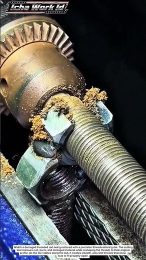 Watch a Rusty Threaded Rod Turn Into Perfect Threads Again | Thread Restoration Process