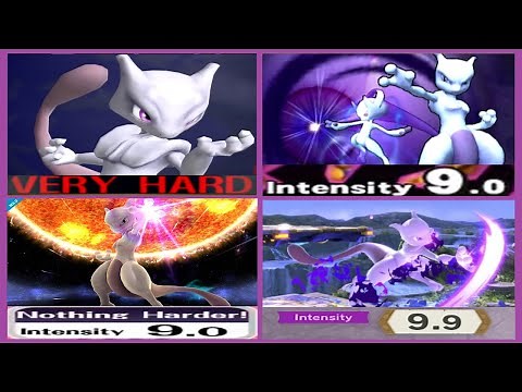 All Super Smash Bros. Classic Modes (Melee to Ultimate) with Mewtwo (Hardest Difficulty)