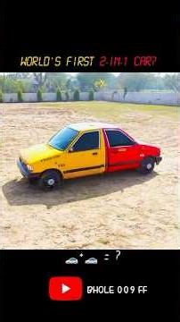 WE JOINED 2 CARS TOGETHER! 😱 Double Engine - Double Power? #shorts #mrindianhackershort