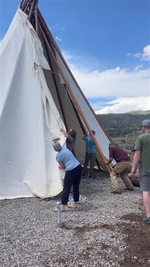 34K views · 498 reactions | We’re The Tipi Raisers… but that means that sometimes, we’re also The Tipi Taker-Downers! #tipi #nonprofit #nonprofitorganization #colorado | The Tipi Raisers | Facebook