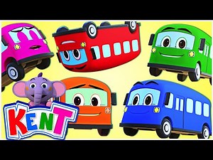 Five Little Buses Song + More Kids Songs & Nursery Rhymes by Kent The Elephant
