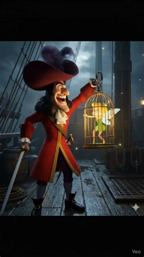 Captain Hook captured Tinkerbell #viral #disney #tinkerbell #captainhook #kidnap #peterpan #pirates