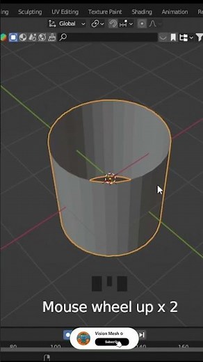 Make Hollow Cylinder in Blender