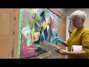 How I create a large Intuitive Abstract Painting - From Start to Finish