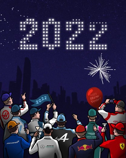 Wishing all F1 fans a very Happy New Year - and here's to 2022! 🥳🕺💃 | F1