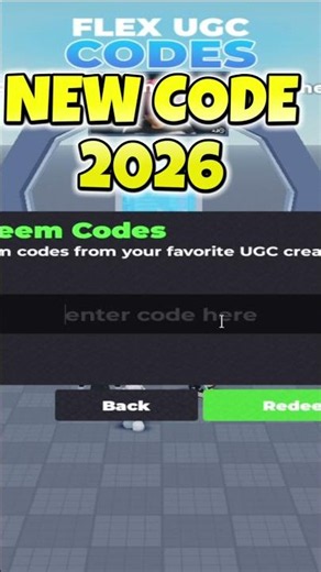 NEW CODE FOR FLEX UGC 2026! 🆓 FREE Latest Working Codes You Need NOW! #shorts #roblox #ugc #gaming