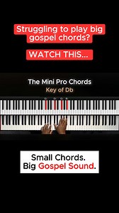 80K views · 1.5K reactions | Piano Exercise | Today we’re unlocking The Mini Pro Chords in the key of Db. Struggling to play big gospel chords? | That’s why I teach beginners The Mini Pro Chords—small, simplified voicings that still deliver big, rich gospel sound. . . . #Piano #PianoLessons #PianoTutorial #PianoForBeginners #GospelPiano #beginnerpiano | Jmaw Music | Facebook