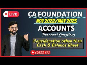 Balance Sheet Share Capital | Company Accounts CA Foundation | Free CA Foundation Accounts |