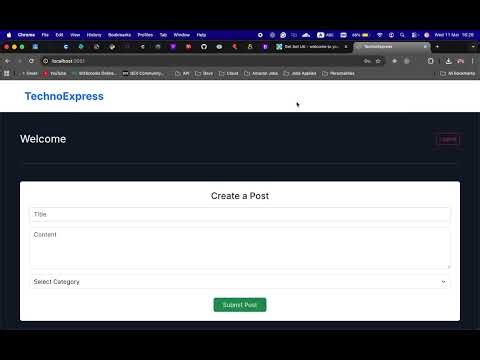 TechnoExpress – Full Stack Blog Platform