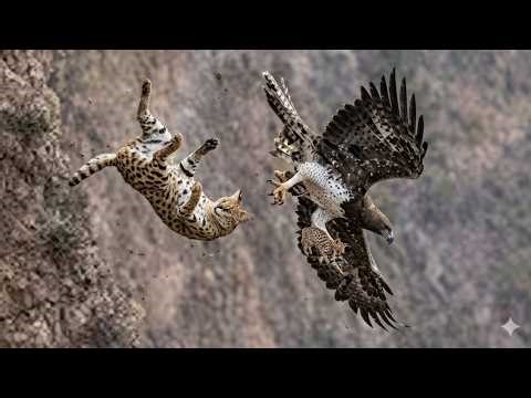 An Eagle Carries A Baby Serval Up A Cliff, And The Revenge Of The Mother Serval