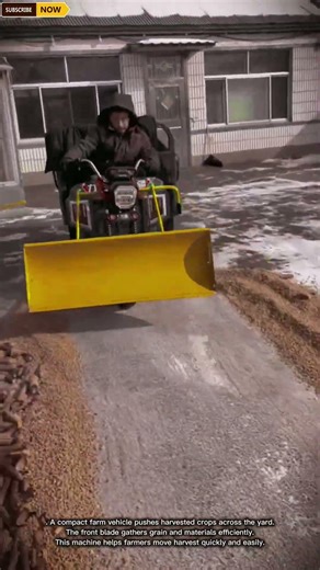 Compact & Multi-Purpose Farm Utility Vehicle for Grain Transport and Material Handling in Rural Yard