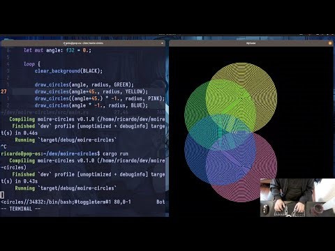 Dopamine programming 02 - Moire circles simple and beauty