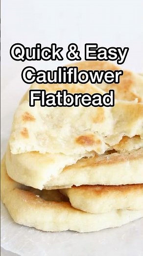 ￼Quick & Easy Cauliflower Flatbread (Versatile Recipe for Pizza Crust 🍕) #cauliflowerrecipe