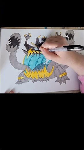 DRAWING EVERY SINGLE POKEMON - GUZZLORD #art #pokemon #ultrabeast #gen7 #alola #pens #sharpie