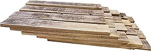 Rustic Weathered Reclaimed Wood Planks for DIY Crafts, Projects and Decor (20 Planks - 24" Long)