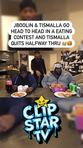 CLIP STAR TV 🎥 | JBOOLIN & TISMALLA GO HEAD TO HEAD IN A EATING CONTEST AND TISMALLA QUITS HALFWAY THRU 😭🍔 … . . #explorepage #reels #share #explorepage✨... | Instagram