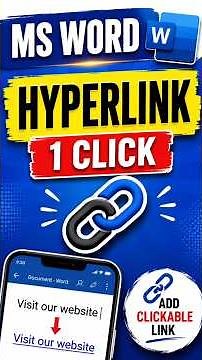 How to Insert Hyperlink in MS Word in Mobile Phone #msword #mobile #mswordtips