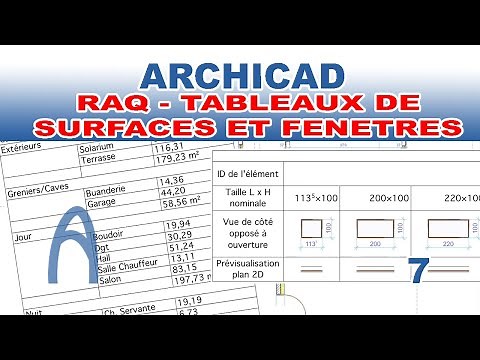Archicad - Area and Window Table - RAQ 7 - Learn Archicad Easily Training