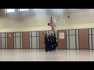 Union HS Army JROTC Armed Color Guard at Delsea Drill Competition