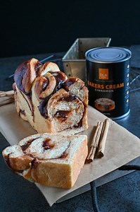 Baked just right! Let the aroma of this homemade Cinnamon Babka fill your home! ✨🍞 Full recipe below 👇 Cinnamon Babka Ingredients: -150g Bread flour -50g Cake flour -3g Salt -80ml Milk -5g Dry yeast -20g Sugar -1 Egg -30g Butter -150g DLA Bakers Cream Cinnamon Method: 1. In a bowl, combine bread flour, cake flour, salt, sugar, and dry yeast. Pour in the milk and add the egg. Knead the dough on a floured surface for about 5 minutes until it well combined. Add the softened butter and continue kn