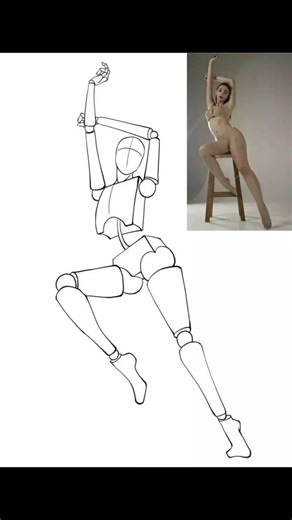 line figure model study drawing